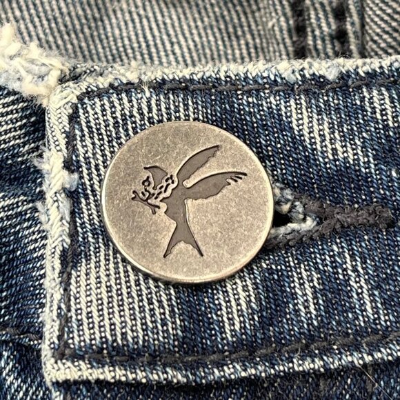 One X One Teaspoon High Waist Awesome Baggies Jean 29 Raw Hem Tapered Distressed - Picture 13 of 13